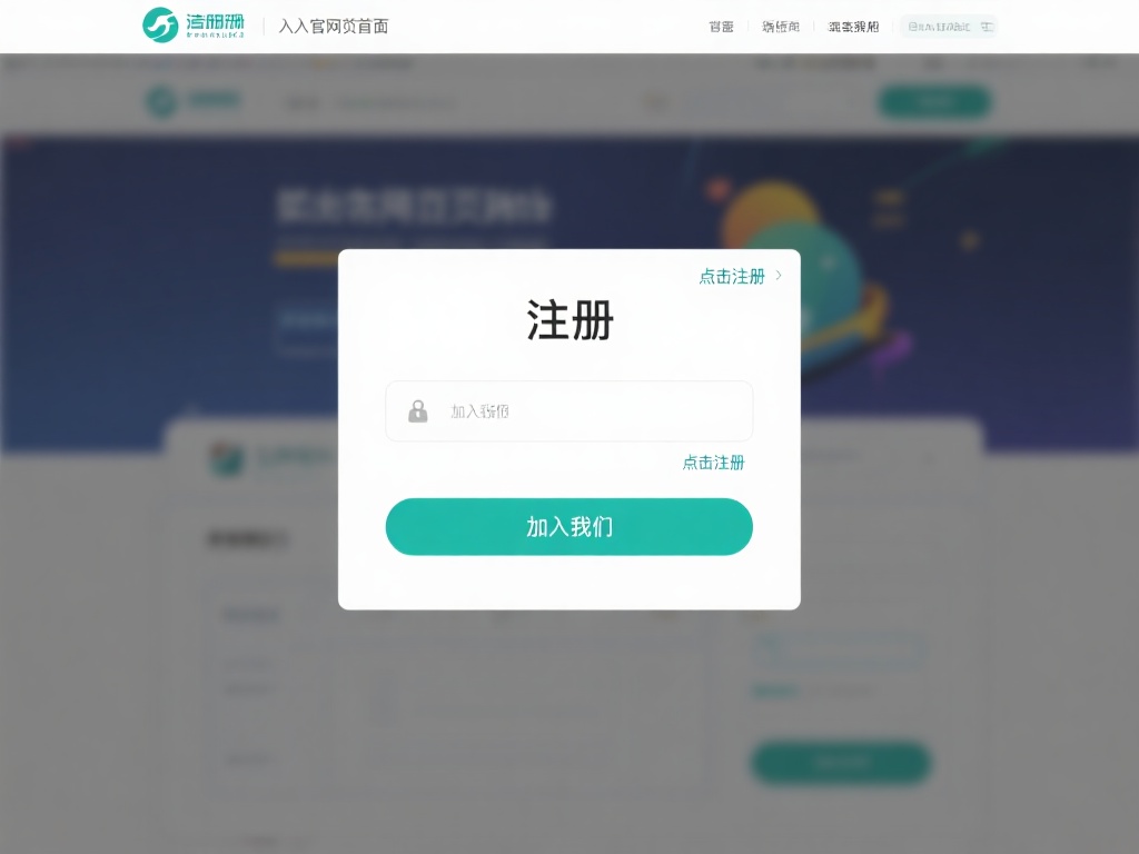 点击注册按钮：进入官网首页后，找到页面右上角或显眼