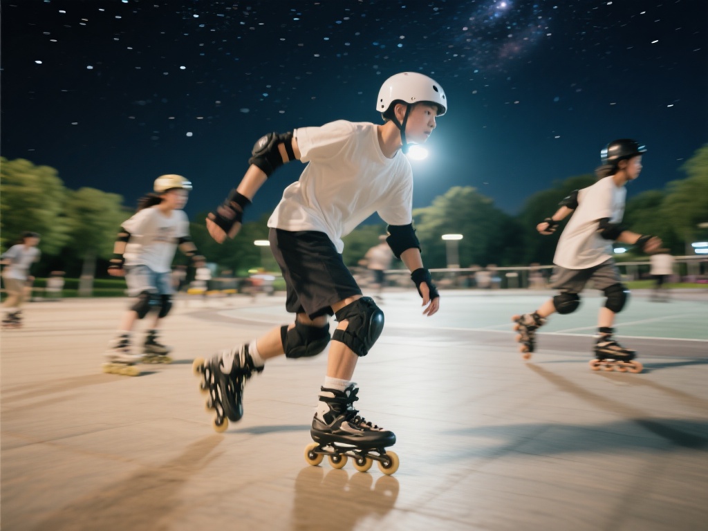 轮滑运动以其独特的魅力吸引着不同年龄段的人群。首先